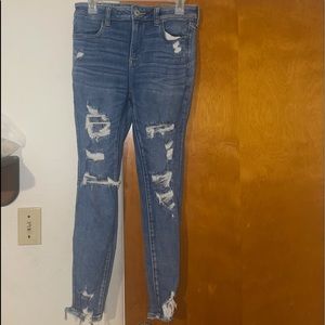 Never Worn Size 10 Short Ripped American Eagle Jeans!
